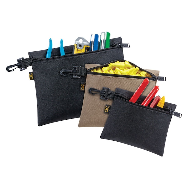 Custom Leathercraft CLC 1.5 in. W X 9 in. H Polyester Tool Pouch Set Assorted 3 pc 1100 - main
